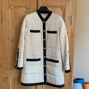 Tory Burch silk quilted top coat